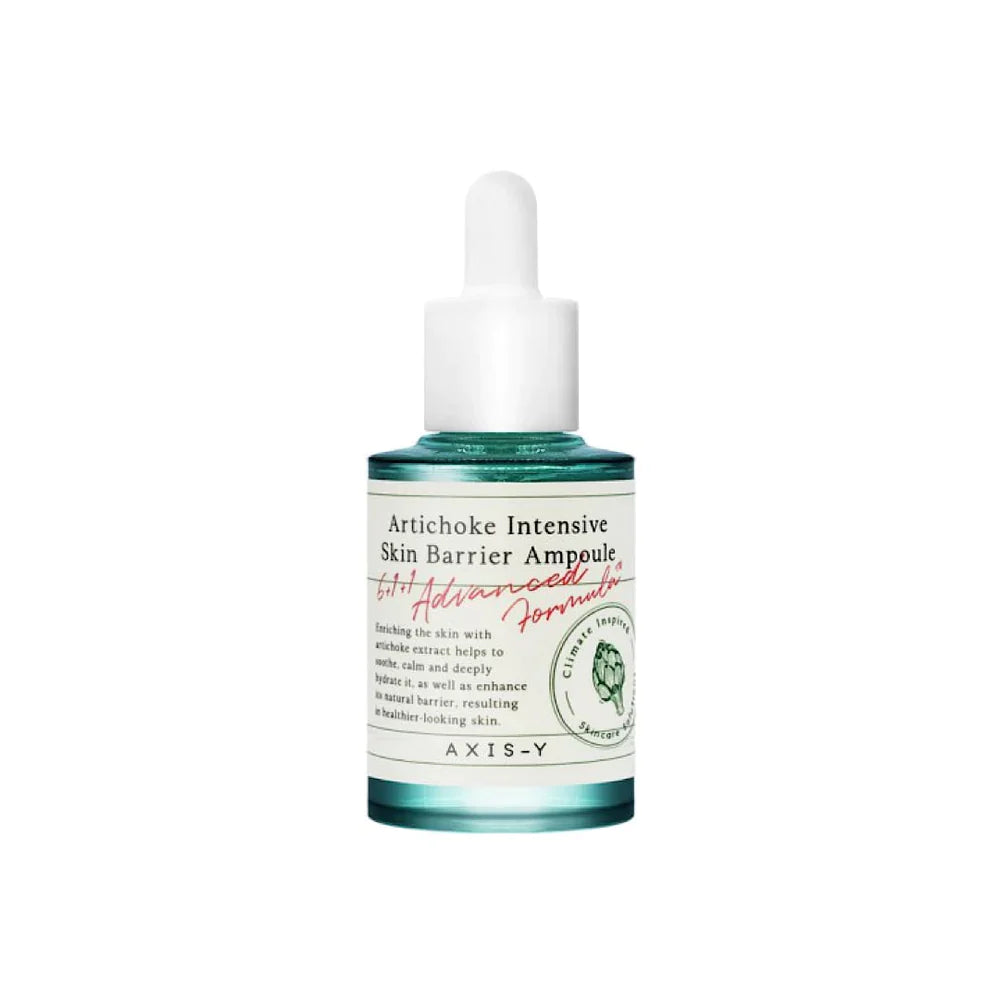 AXIS-Y Artichoke Intensive Skin Barrier Ampoule – Strengthening Korean serum with Artichoke and Centella Asiatica available at Atelier De Glow UAE.