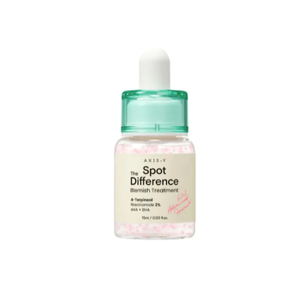 AXIS-Y Spot The Difference Blemish Treatment β Precision Korean acne gel with Ceramide capsules and Tea Tree available at Atelier De Glow UAE.
