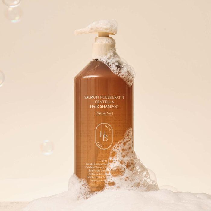 Creamy, weightless texture of HEVEBLUE Pullkeratin Treatment – Fast-absorbing, smoothing hair conditioner for a silky finish at Atelier De Glow UAE.