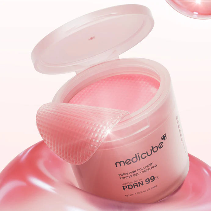 Medicube PDRN Pink Collagen Toning Gel Toner Pad | Atelier De Glow UAE