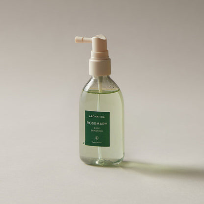 AROMATICA scalp spray for thinning hair lines, itchy dandruff flaking, and excessive afternoon scalp oiliness – Clarifying formula from Atelier De Glow UAE.