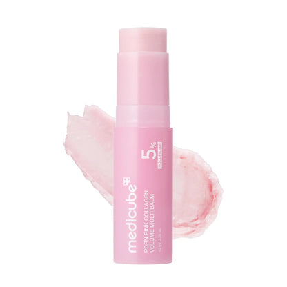 Medicube PDRN Pink Collagen Volume Multi Balm – 10g portable clinical anti-aging stick formulated with Salmon DNA PDRN and Low-Molecular Collagen available at Atelier De Glow UAE.