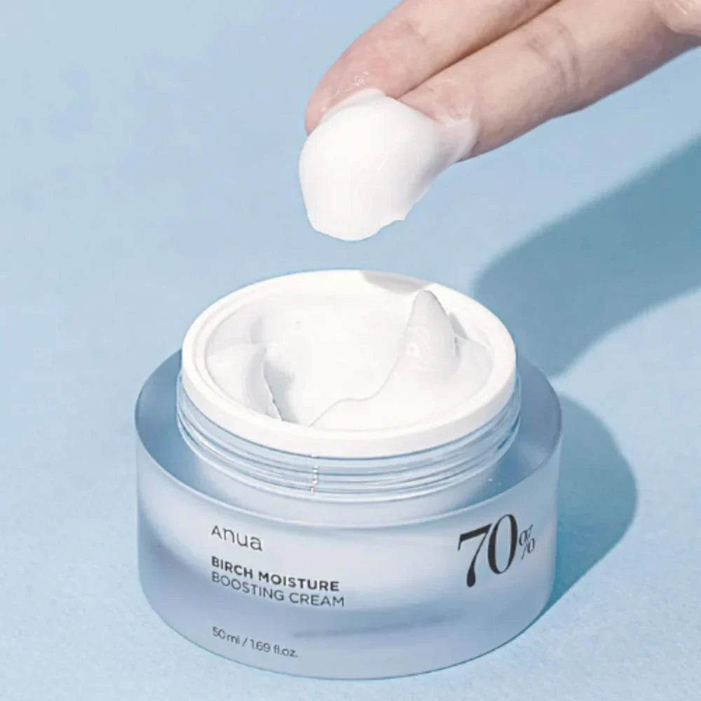 Anua Birch Cream – Professional-grade "Intracellular Hydro-Infusion &amp; Redness-Cooling Buffer" for an ultra-smooth, plump, and high-definition "Glass Skin" base, shop at Atelier De Glow UAE.