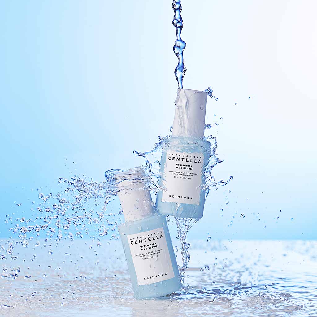 SKIN1004 Madagascar Centella Blue Serum for calming red, irritated skin while providing intense moisture and strengthening the skin barrier from Atelier De Glow UK.