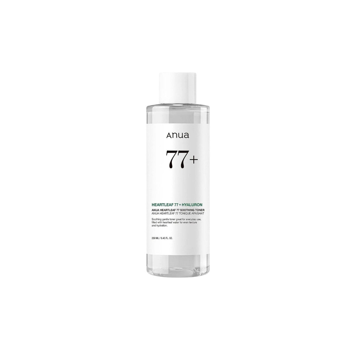 Anua Heartleaf 77% Soothing Toner – Award-winning Korean toner with 77% Houttuynia Cordata extract available at Atelier De Glow UAE.