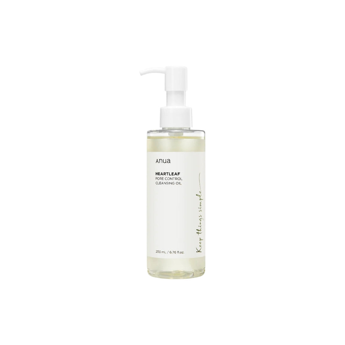 Anua Heartleaf Pore Control Cleansing Oil – Non-comedogenic Korean oil cleanser with Houttuynia Cordata extract available at Atelier De Glow UAE.