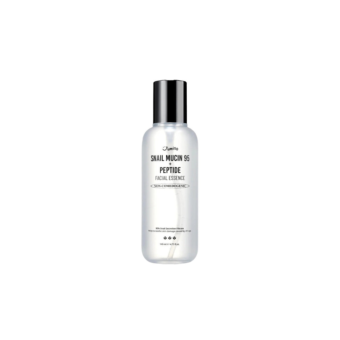Jumiso Snail Mucin 95 + Peptide Facial Essence – 140ml high-concentration skin-plumping and repairing treatment available at Atelier De Glow UAE.