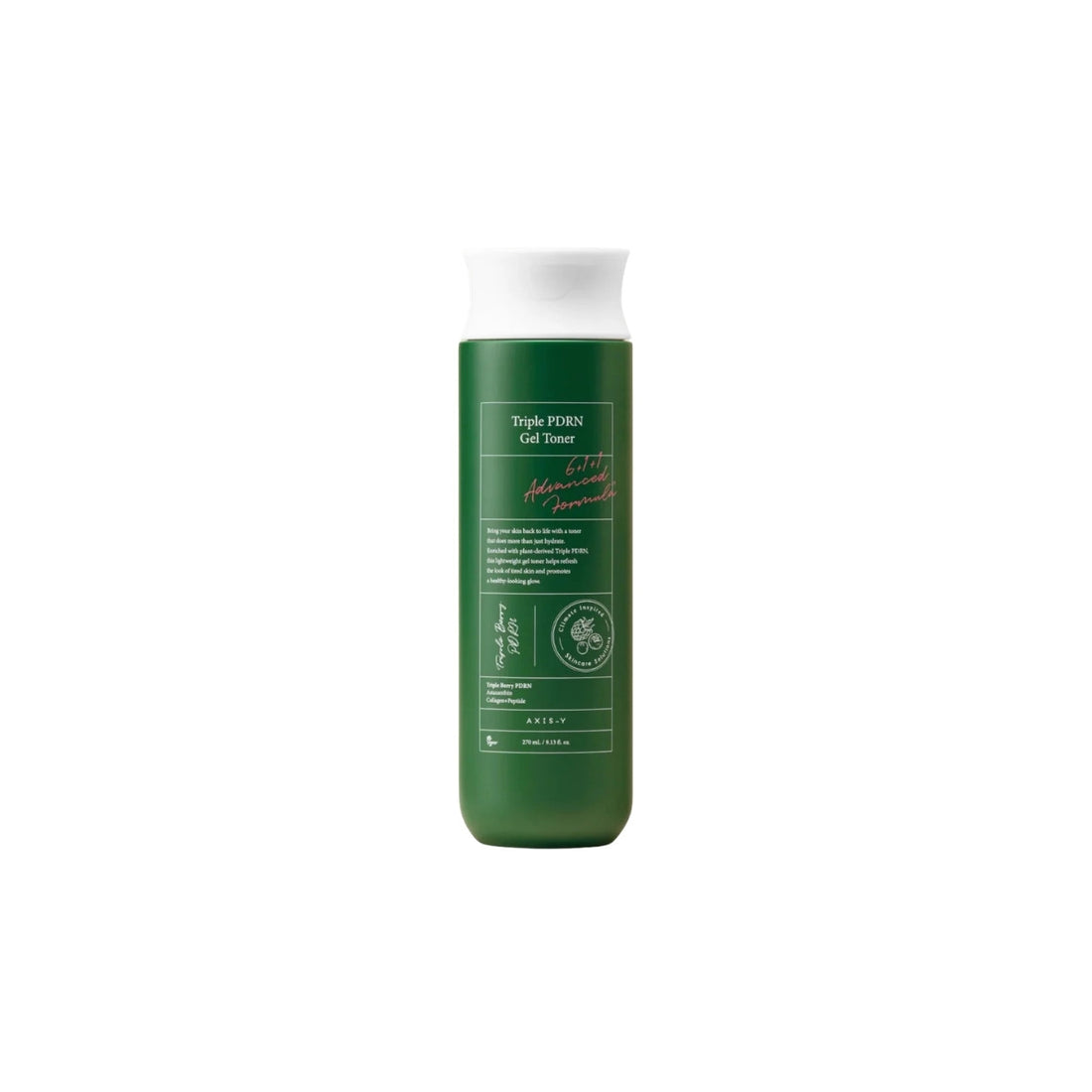 AXIS-Y Triple PDRN Gel Toner – 270ml Korean hydrating toner with Plant-derived PDRN and DNA-repairing complex available at Atelier De Glow UAE.