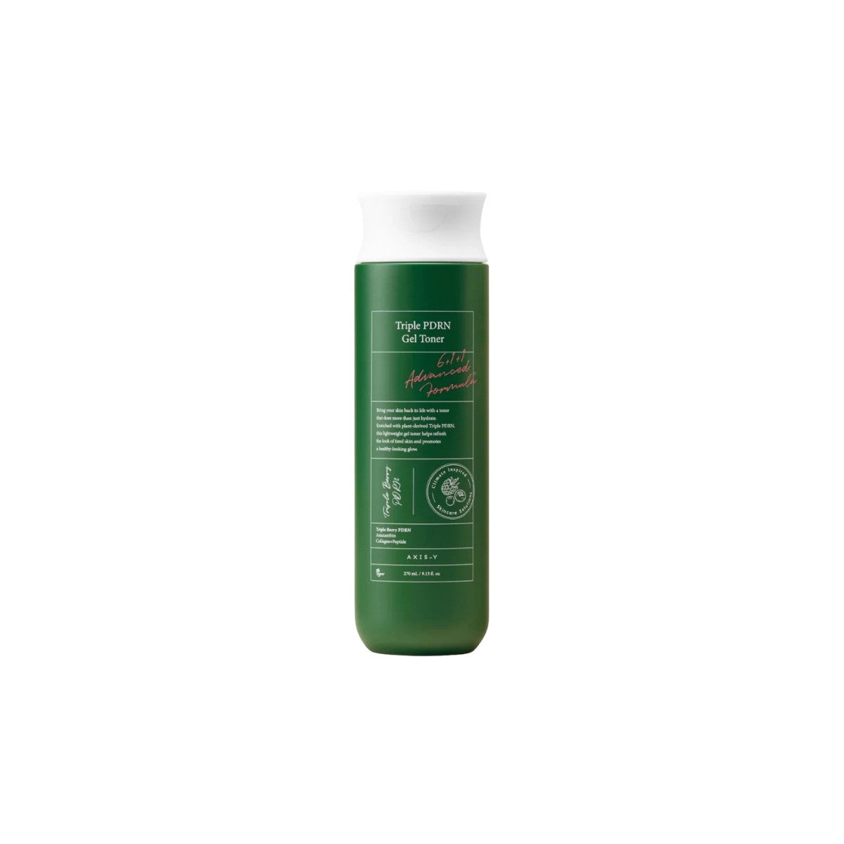 AXIS-Y Triple PDRN Gel Toner – 270ml Korean hydrating toner with Plant-derived PDRN and DNA-repairing complex available at Atelier De Glow UAE.