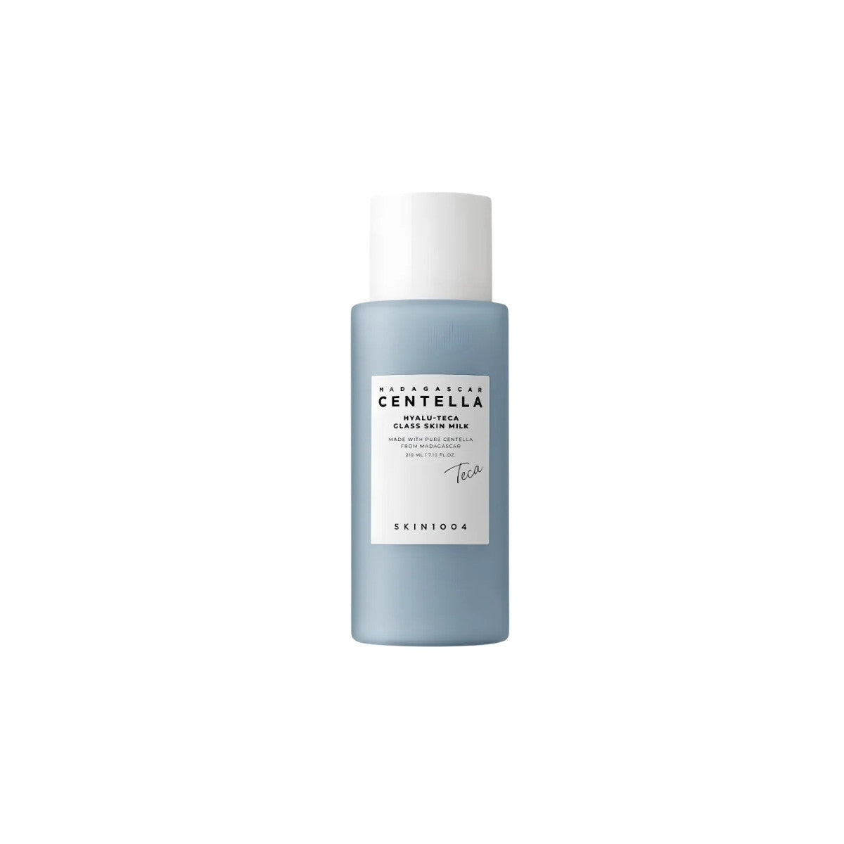 SKIN1004 Madagascar Centella Hyalu-Teca Glass Skin Milk – 210ml 3-in-1 hybrid milky toner essence with Hyaluronic Acid, Collagen, and Peptides available at Atelier De Glow UAE.