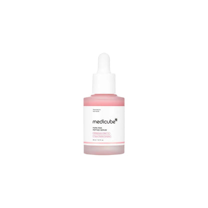 Medicube PDRN Pink Peptide Serum – 30ml clinical-strength salmon DNA skin-remodeling and brightening serum available at Atelier De Glow UAE.
