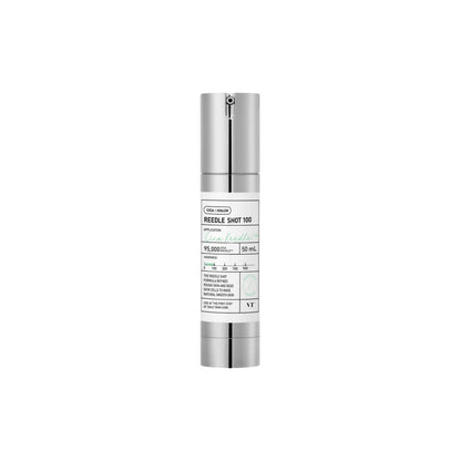 VT Cosmetics Reedle Shot 100 50ml – revolutionary CICA REEDLE™ skin booster serum for enhanced absorption and improved skin texture available at Atelier De Glow UAE.