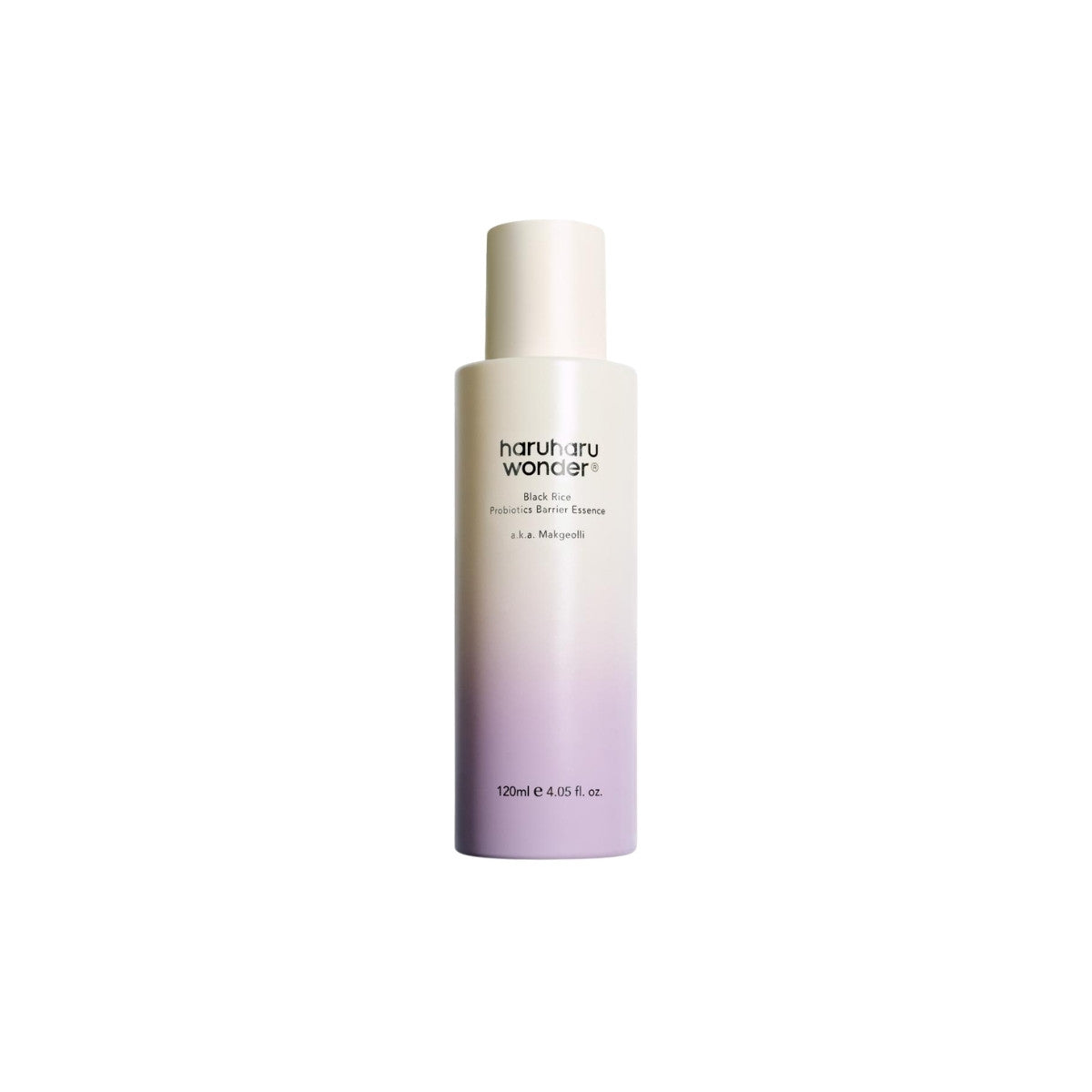 Haruharu Wonder Black Rice Probiotics Barrier Essence – 120ml treatment with fermented Black Rice and Rice-derived Probiotics available at Atelier De Glow UAE.