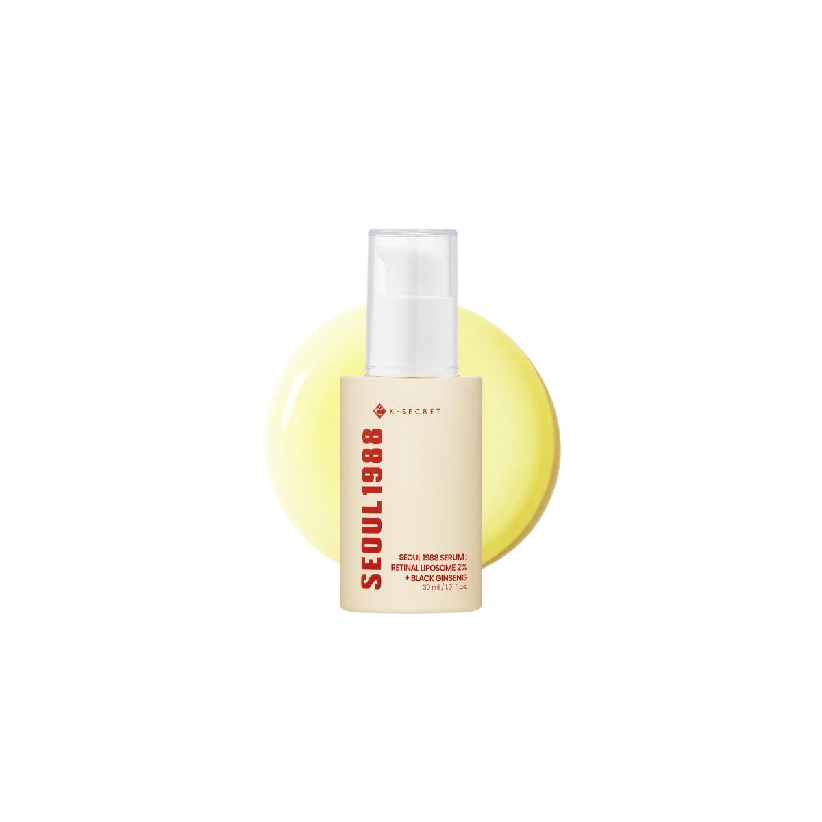 KSECRET SEOUL 1988 Serum Retinal Liposome 2% + Black Ginseng – 30ml clinical-strength anti-aging night serum available at Atelier De Glow UAE.