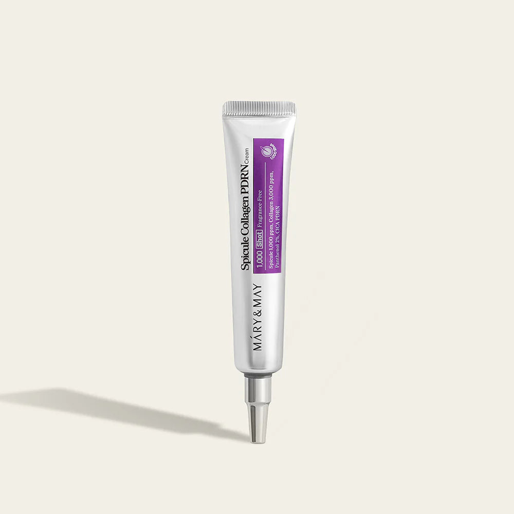 MARY &amp; MAY spicule cream for deep post-acne indentations, stubborn forehead lines, and lost cheek volume – Corrective treatment from Atelier De Glow UAE.