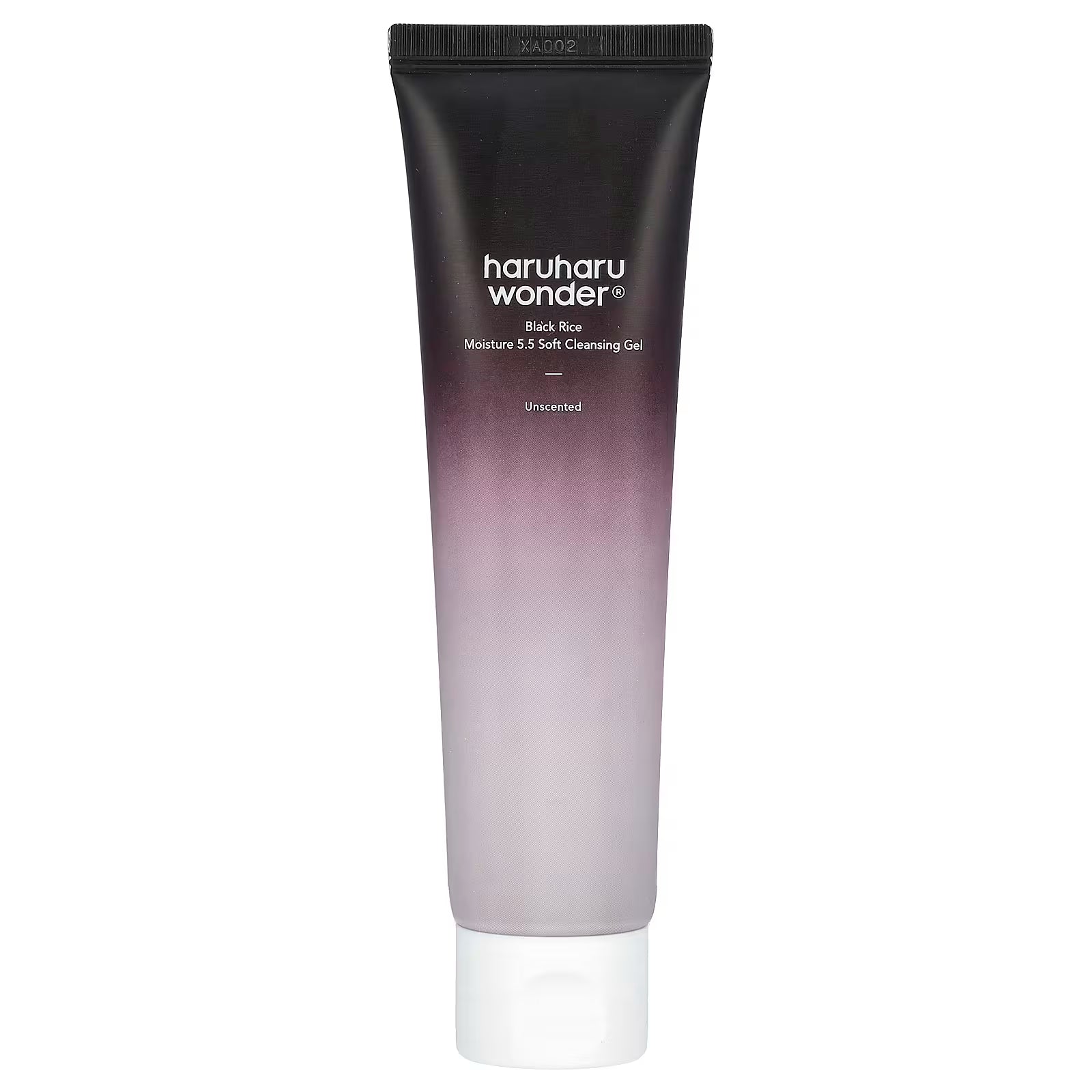 Haruharu Wonder Black Rice Moisture 5.5 Soft Cleansing Gel – 100ml Korean gel cleanser with fermented Black Rice and Beta-Glucan available at Atelier De Glow UAE.