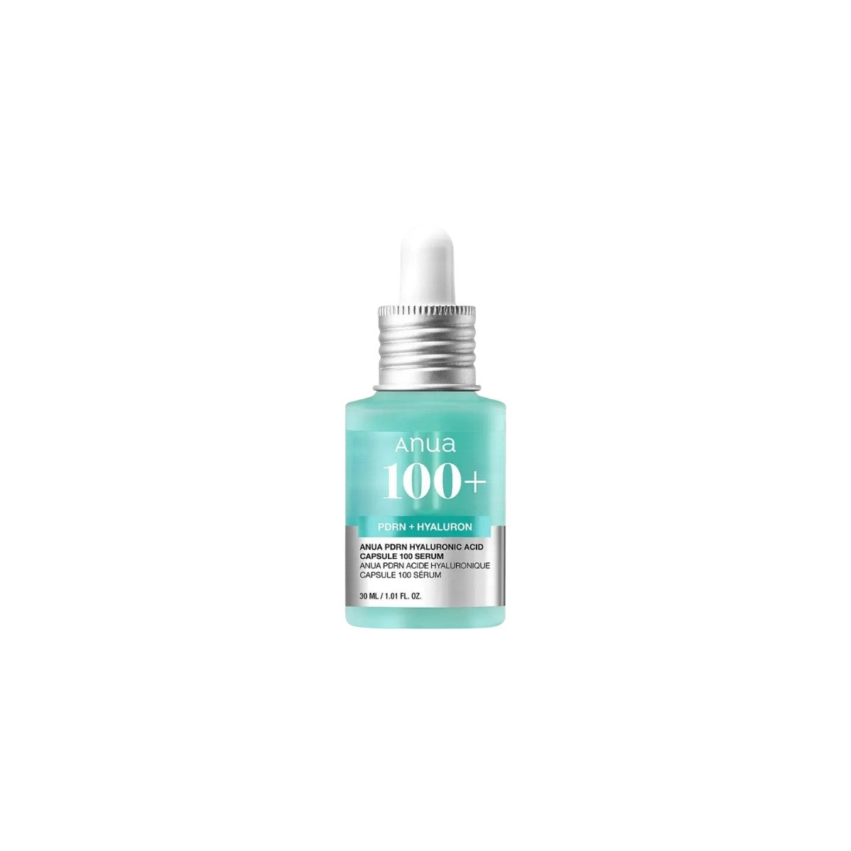 Anua PDRN Hyaluronic Acid Capsule 100 Serum 30ml – intensive hydrating and firming serum with PDRN and hyaluronic acid capsules available at Atelier De Glow UAE.