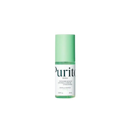 Purito SEOUL Wonder Releaf Centella Serum Unscented – 60ml Korean serum with Centella Asiatica, Peptides, and Ceramide available at Atelier De Glow UAE.