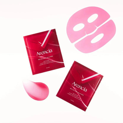 Arencia collagen mask for sagging skin, fine lines, and extreme dehydration – Anti-aging "Jello Hydrogel" treatment from Atelier De Glow UAE.