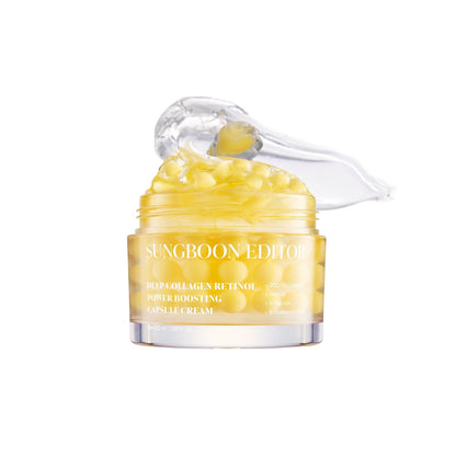 SUNGBOON EDITOR Deep Collagen Retinol Cream – K-beauty "Firming &amp; Glass-Skin Boosting" treatment for a plump, radiant, and resilient complexion, shop at Atelier De Glow UAE.