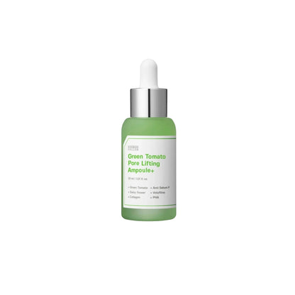 SUNGBOON EDITOR Green Tomato Pore Lifting Ampoule 30ml – intensive pore-tightening and firming facial serum enriched with Green Tomato extract available at Atelier De Glow UAE.