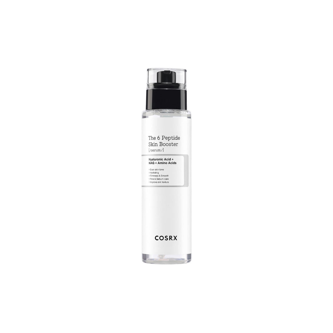 COSRX The 6 Peptide Skin Booster – 150ml Korean first-step serum with 6-Peptide Complex for total skin repair available at Atelier De Glow UAE.