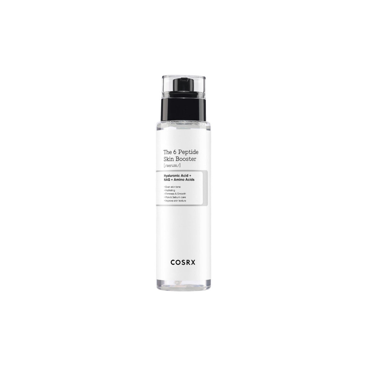 COSRX The 6 Peptide Skin Booster – 150ml Korean first-step serum with 6-Peptide Complex for total skin repair available at Atelier De Glow UAE.