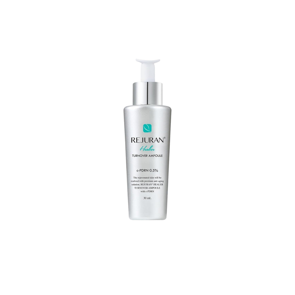 REJURAN Turnover Ampoule – 30ml intensive repair treatment featuring patented c-PDRN DNA technology available at Atelier De Glow UAE.