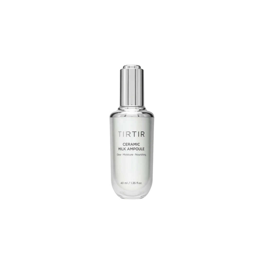 TIRTIR Ceramic Milk Ampoule 30ml – hydrating and radiance-boosting facial serum with a nourishing, milky texture for glass-like skin available at Atelier De Glow UAE.