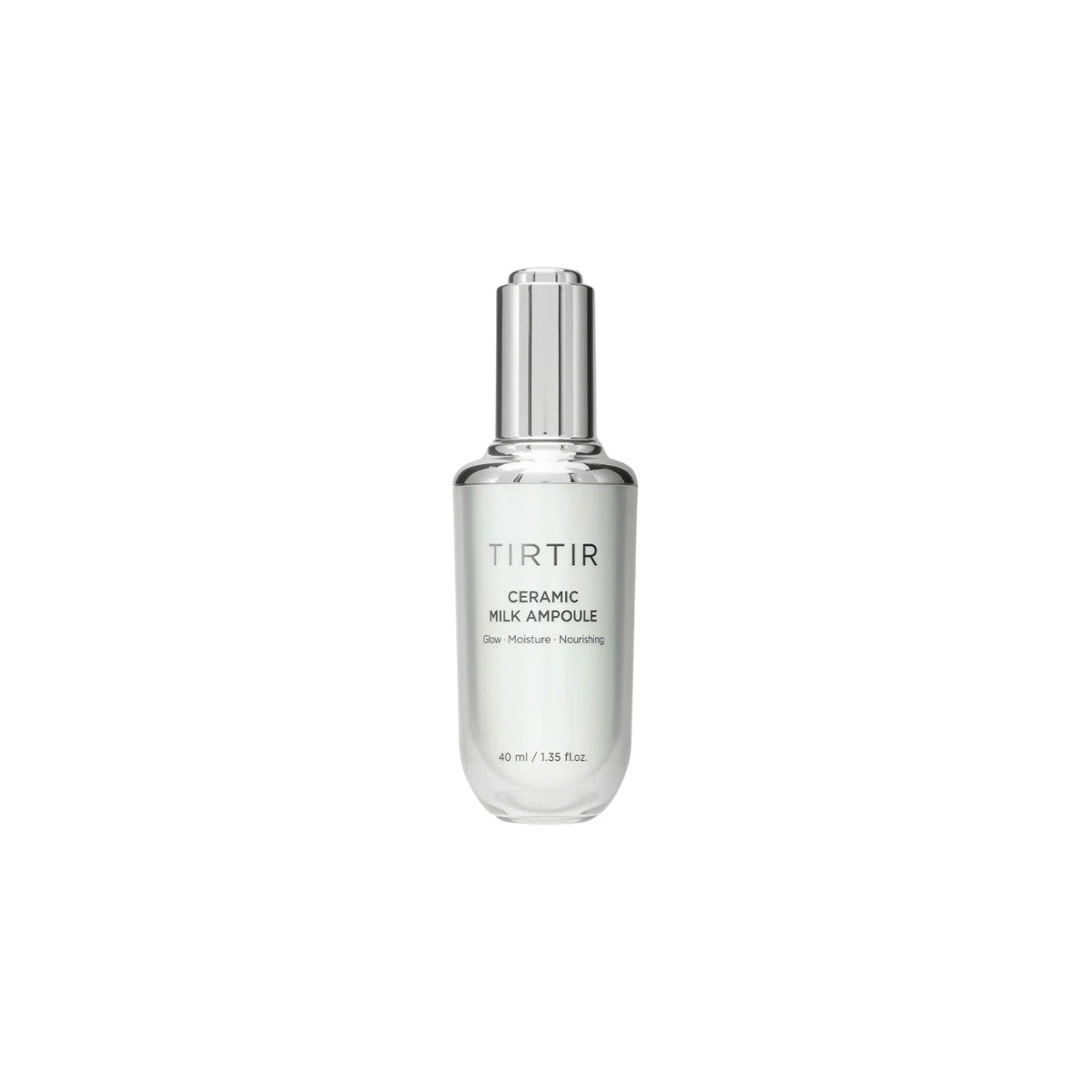 TIRTIR Ceramic Milk Ampoule 30ml – hydrating and radiance-boosting facial serum with a nourishing, milky texture for glass-like skin available at Atelier De Glow UAE.