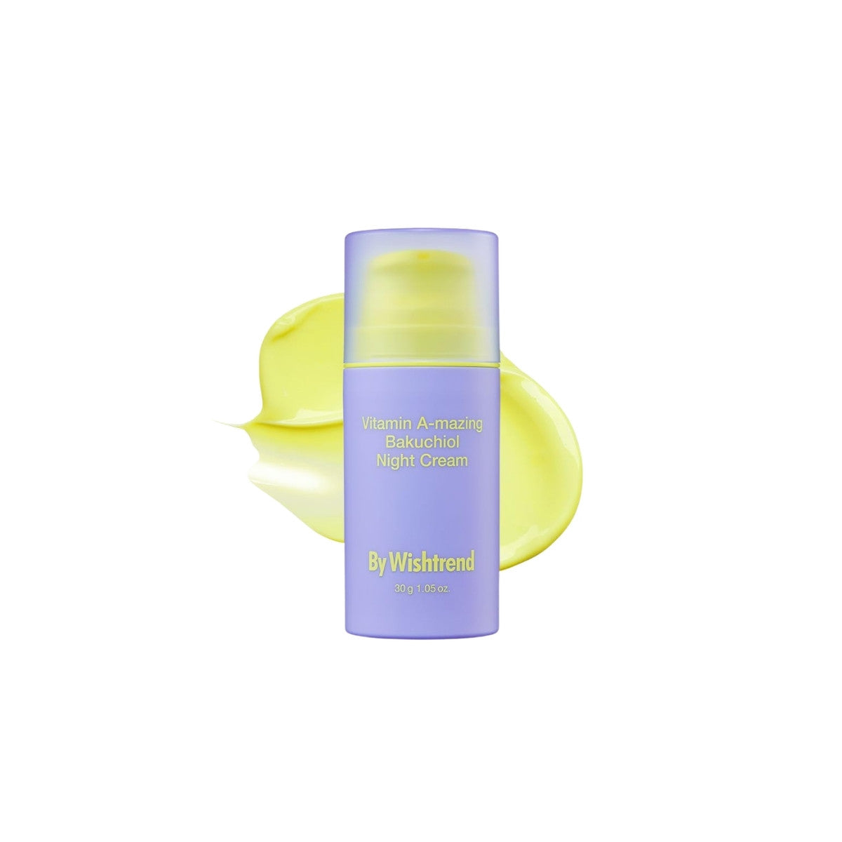 By Wishtrend Vitamin A-mazing Bakuchiol Night Cream – Korean nighttime moisturizer with Retinal and 1% Bakuchiol available at Atelier De Glow UAE.