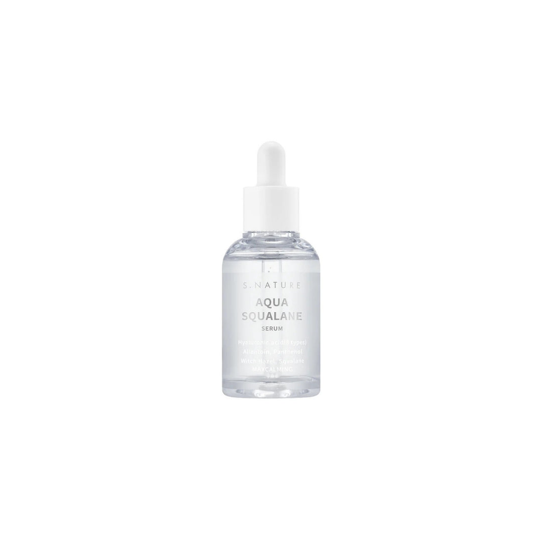 S.NATURE Aqua Squalane Serum – 50ml Korean hydrating serum with plant-derived Squalane and 8 types of Hyaluronic Acid available at Atelier De Glow UAE.