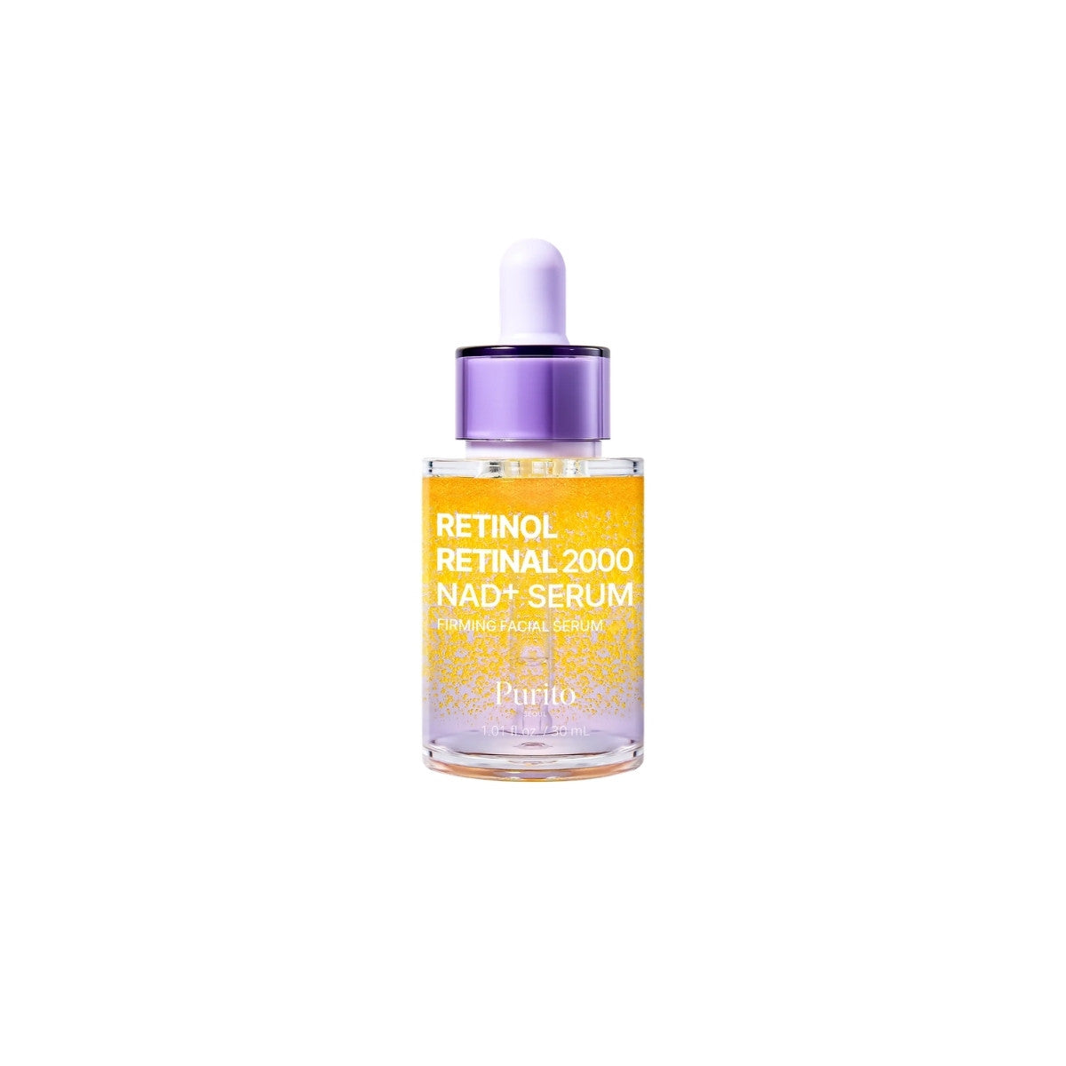 Purito SEOUL Retinol Retinal 2000 NAD+ Serum – 30ml high-performance dual retinoid and cellular longevity anti-aging serum available at Atelier De Glow UAE.