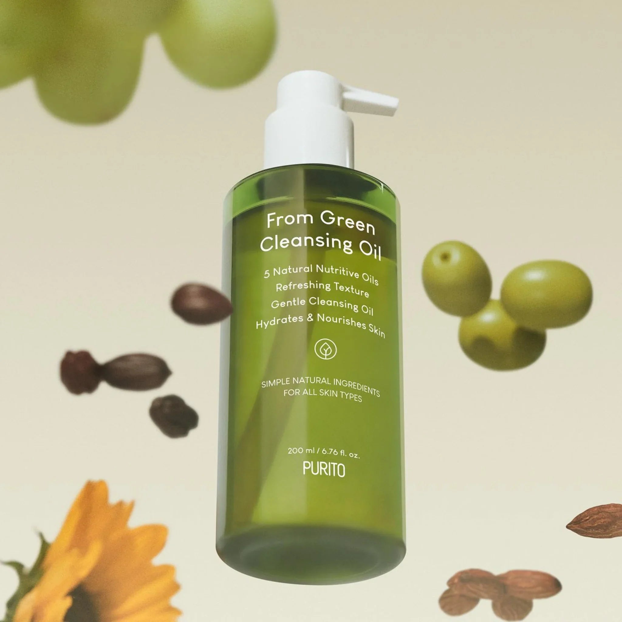 Lightweight Purito From Green Cleansing Oil – Non-comedogenic emulsifying Korean oil cleanser for sensitive skin at Atelier De Glow UAE.