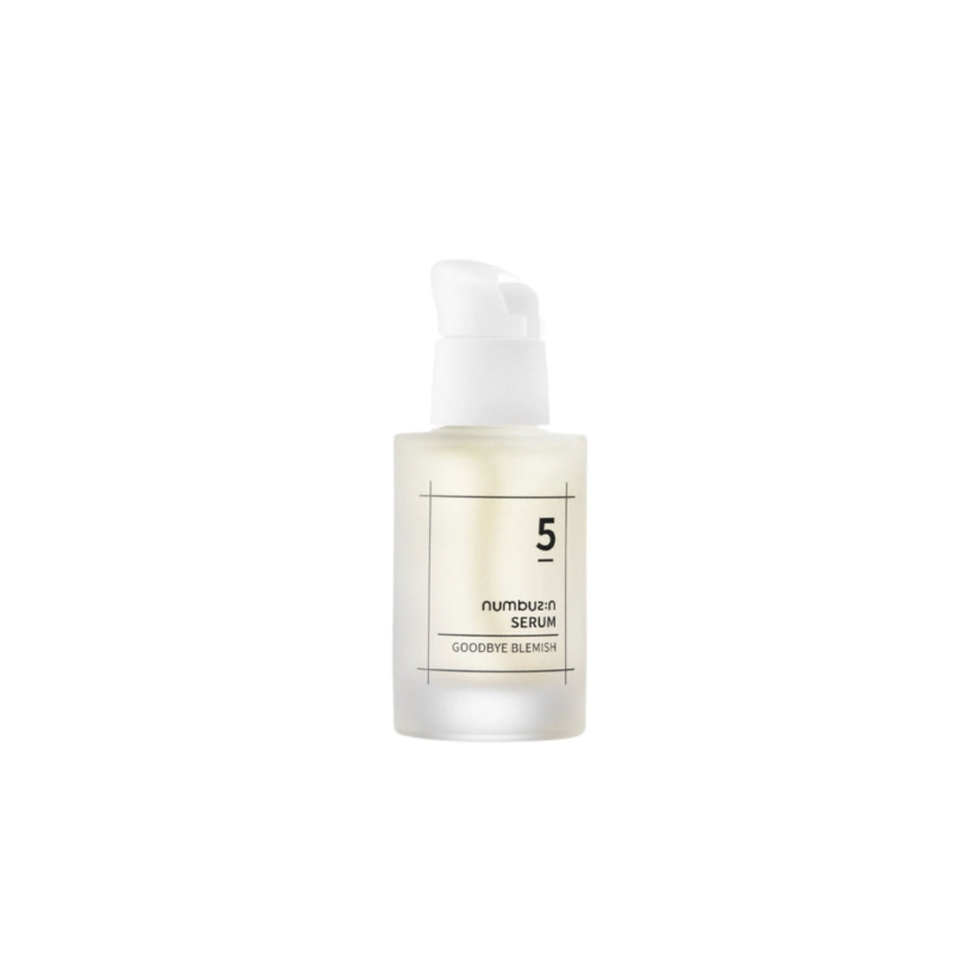 Numbuzin No.5 Goodbye Blemish Serum 50ml – brightening facial serum formulated with Vitamin C and Vitamin Tree Extract for fading acne scars and dark spots available at Atelier De Glow UAE.