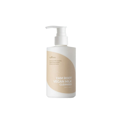Isntree Yam Root Vegan Milk Cleanser bottle – 100% Vegan Korean milk cleanser with Yam Root extract and Phyto-mucin available at Atelier De Glow UAE.