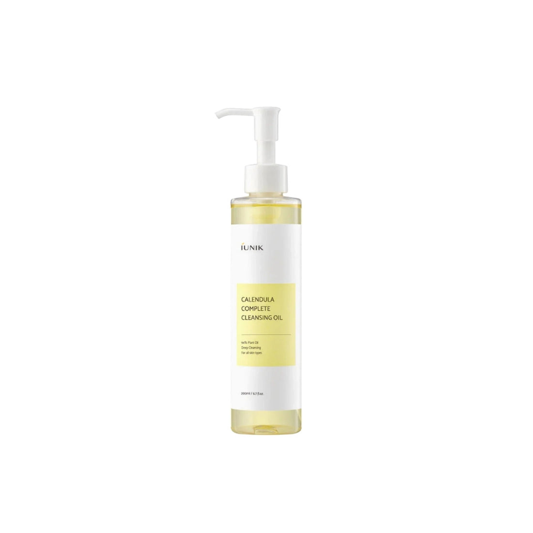iUNIK Calendula Complete Cleansing Oil bottle – 94% plant-based oils with Calendula Flower extract available at Atelier De Glow UAE.