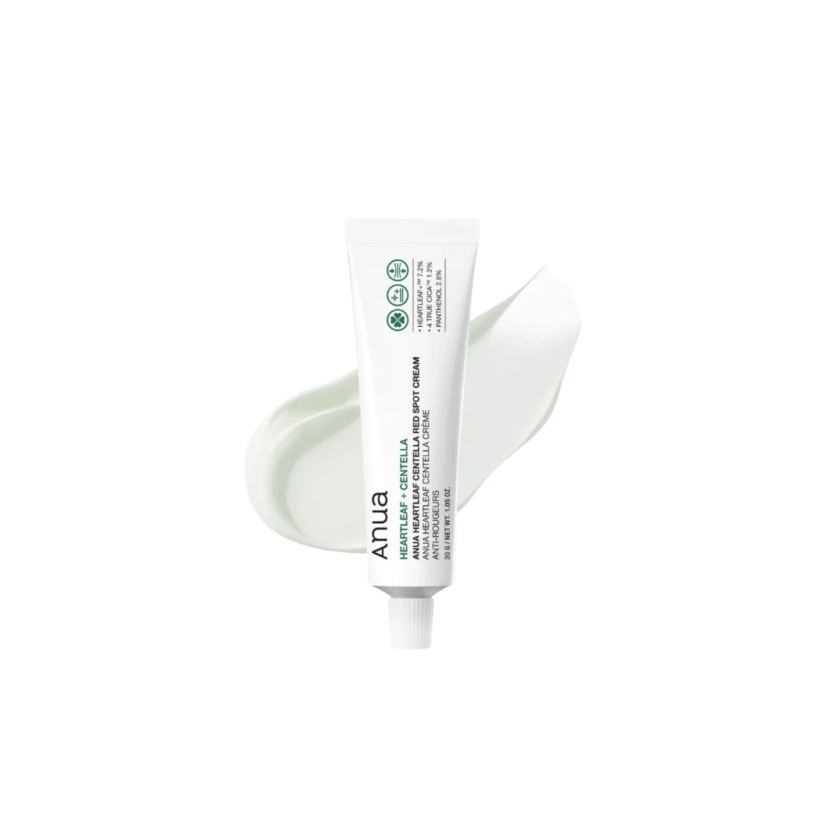 Anua Heartleaf Centella Red Spot Cream – 30g targeted blemish cream with Quercetinol and Centella Asiatica available at Atelier De Glow UAE.