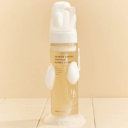 HEVEBLUE Salmon Caring Centella Bubble Cleanser | Atelier De Glow UAE