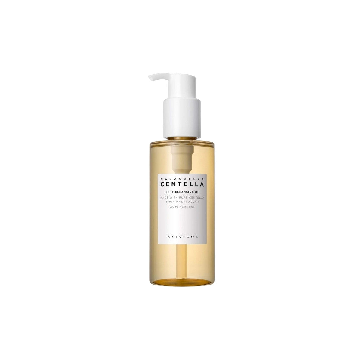 SKIN 1004 Madagascar Centella Light Cleansing Oil 200ml – Pure Centella Asiatica and botanical oil-based Korean first cleanser available at Atelier De Glow UAE.