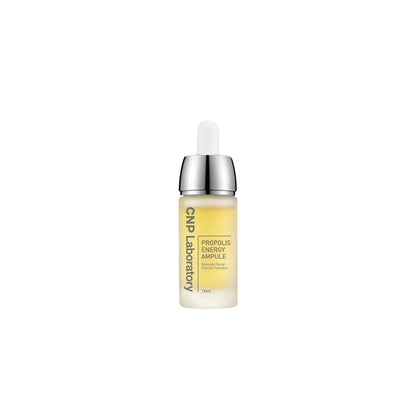 CNP Laboratory Propolis Energy Active Ampoule – 35ml Korean serum with concentrated Bee Propolis and Hyaluronic Acid available at Atelier De Glow UAE.