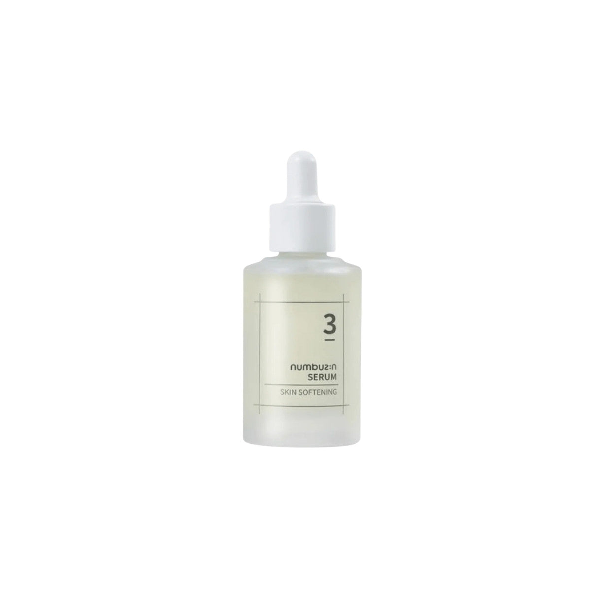 Numbuzin No.3 Skin Softening Serum 50ml – brightening and smoothing facial serum formulated with fermented ingredients like galactomyces and bifida for soft skin available at Atelier De Glow UAE.
