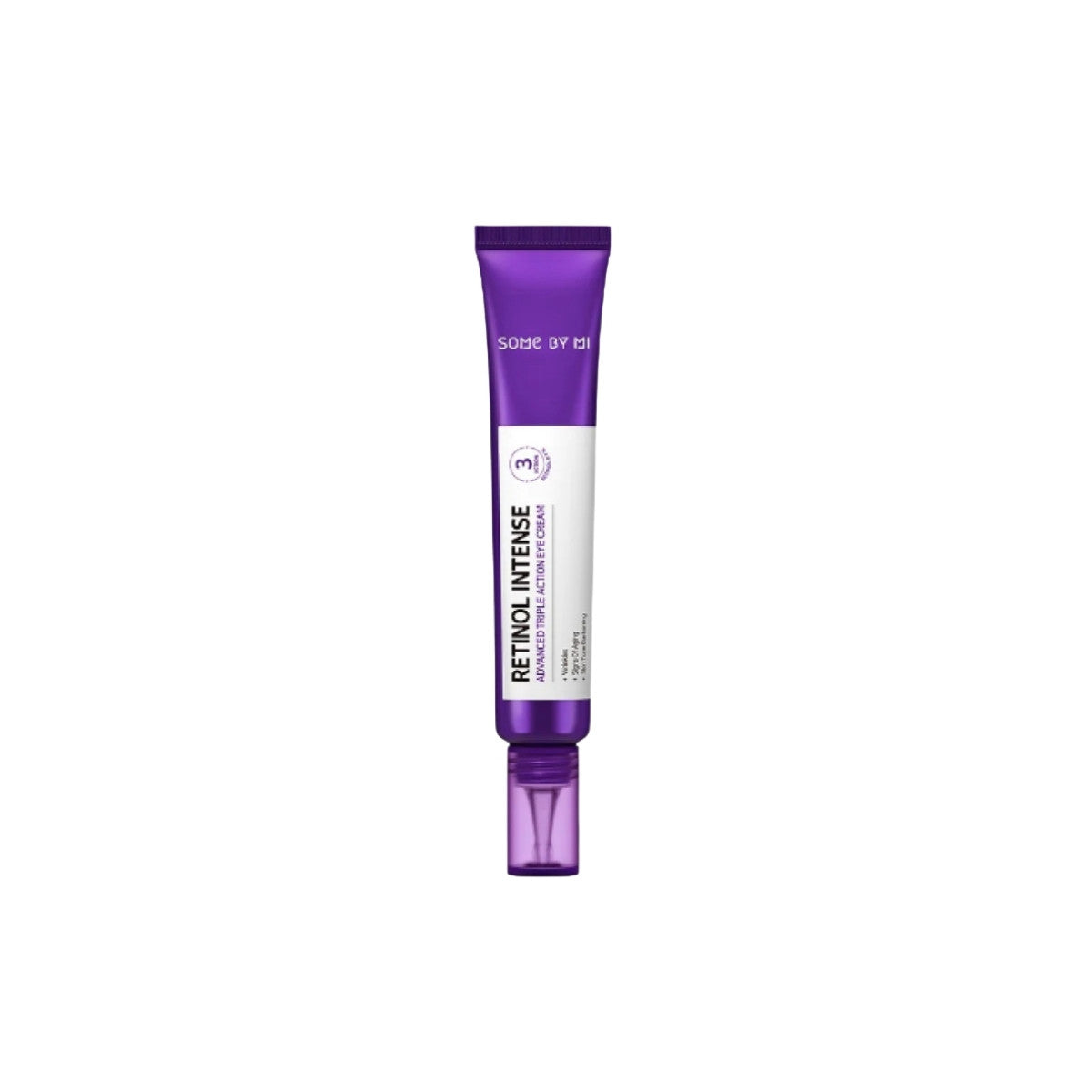 Some By Mi Retinol Intense Advanced Triple Action Eye Cream 30ml – anti-aging eye treatment with retinol, retinal, and bakuchiol for reducing fine lines available at Atelier De Glow UAE.