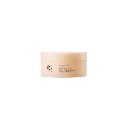 Beauty of Joseon Revive Under Eye Patch – 60 count Korean hydrogel eye patches with Ginseng and Niacinamide available at Atelier De Glow UAE.