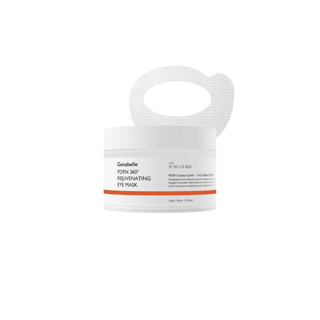 Genabelle PDRN 360 Rejuvenating Eye Mask – 70 hydrogel patches with Salmon DNA and Tranexamic Acid available at Atelier De Glow UAE.