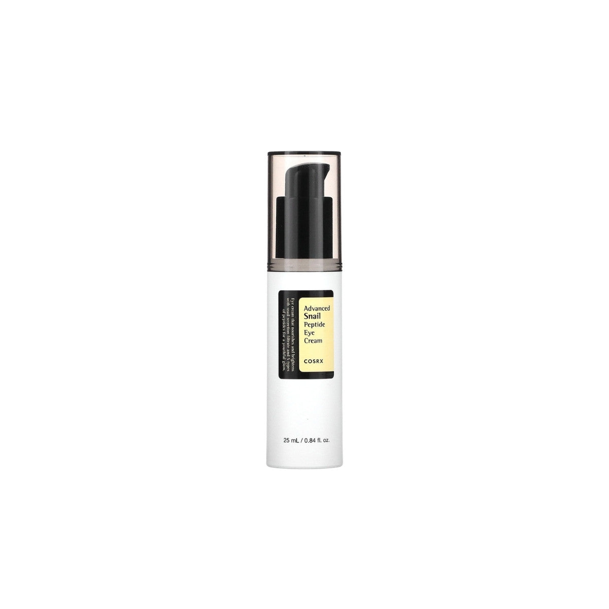 COSRX Advanced Peptide Eye Cream – 25ml Korean eye treatment with 5-Peptide Complex and Snail Mucin available at Atelier De Glow UAE.