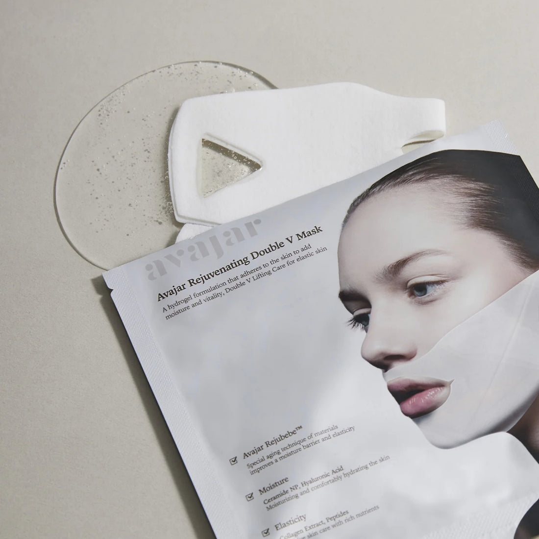 Collagen and Peptide-infused AVAJAR Rejuvenating Mask – Sculpting Korean skincare for an instant "Snatched" profile and elastic skin at Atelier De Glow UAE.