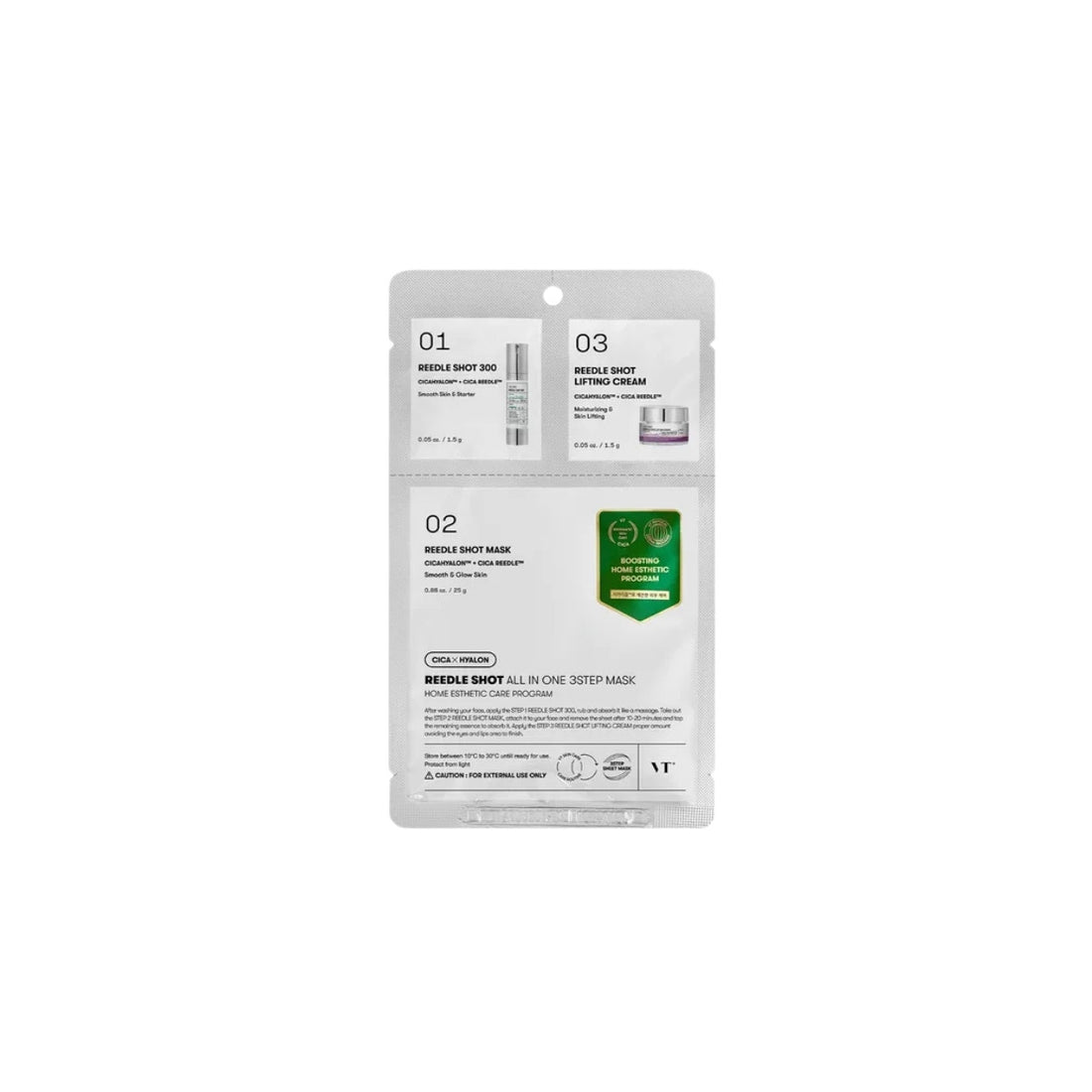 VT Reedle Shot All In One 3 Step Mask 1.5g + 25g +1.5g
