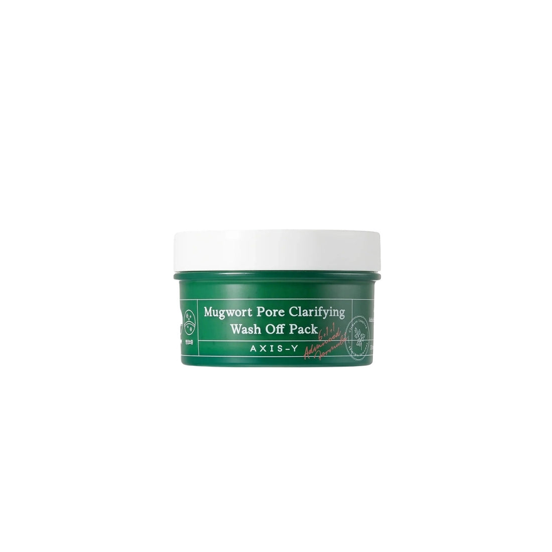 AAXIS-Y Mugwort Pore Clarifying Wash Off Pack – 61% Mugwort and Adzuki Bean Korean clay mask available at Atelier De Glow UAE.