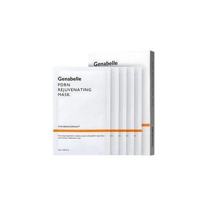 Genabelle PDRN Rejuvenating Mask – 5EA professional Korean sheet masks featuring Salmon DNA (PDRN) for cellular regeneration at Atelier De Glow UAE.